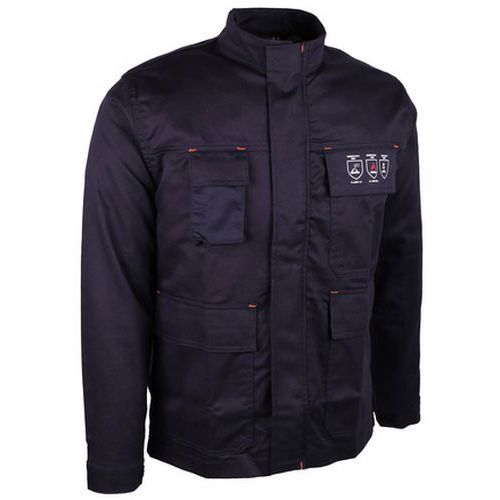 Singer Safety - Veste de protection ignifugée VALPA - Coton Bleu 4XL - Norme EN 11612 - EPI