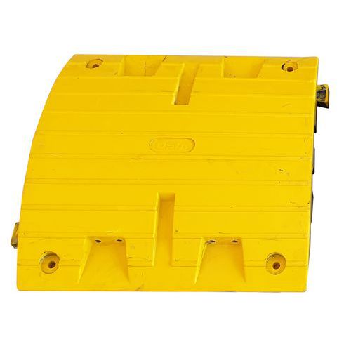 Viso - Ralentisseur Poids Lourds 50T Jaune Caoutchouc - 500x430x70mm - Passe Câble 40mm - Recyclable