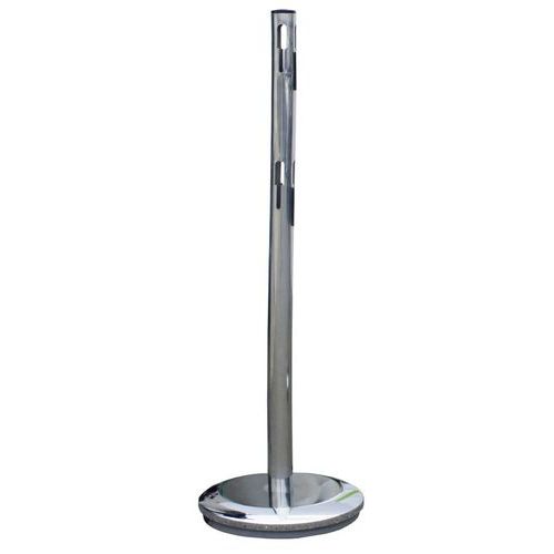 Viso - Poteau de balisage à chaîne en acier inoxydable - Gris - 1000 mm - Usage intérieur/extérieur