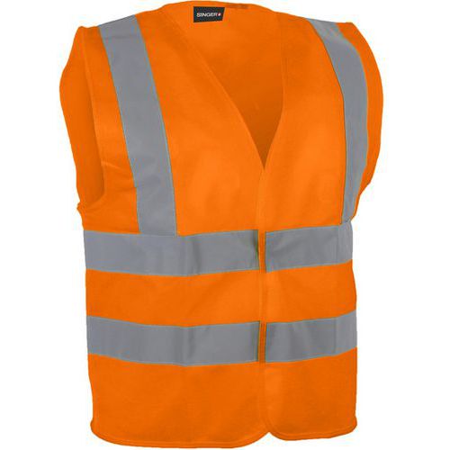 Singer Safety - Gilet haute-visibilité GIL4BO - Orange fluo XL - Polyester - EPI