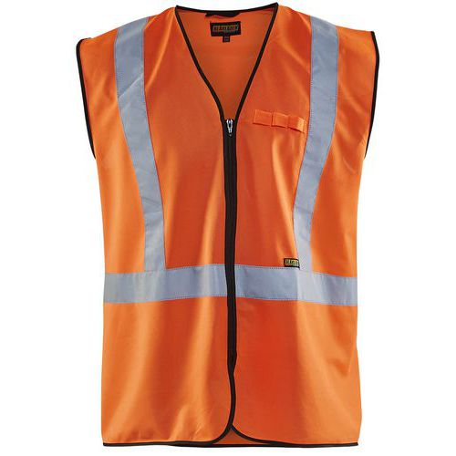 Gilet Zippé Haute Visibilité En Orange Fluo