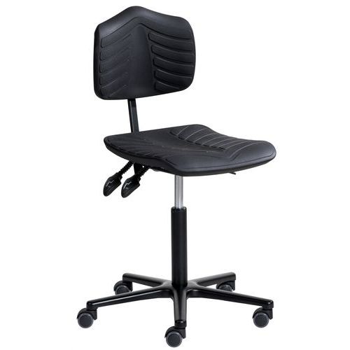 Siège Ergosoft Embase Aluminium Assise Moyenne Sur Roulettes