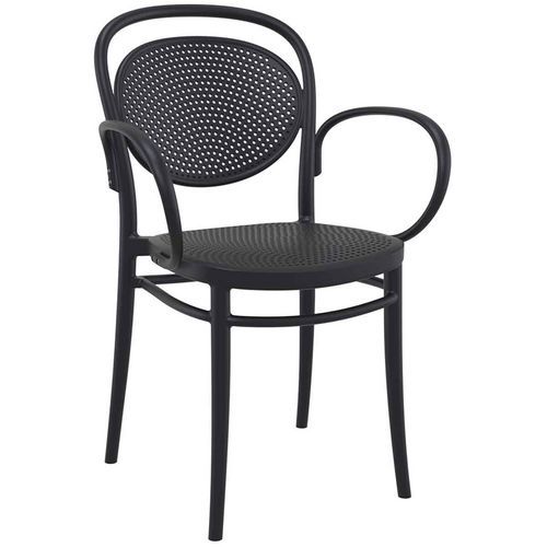 Fauteuil Extérieur - Polypropylène - Noir - Marcel X L