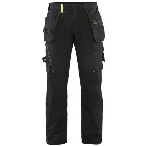 Pantalon De Travail Artisan Stretch 4d Noir/jaune Fluo C46