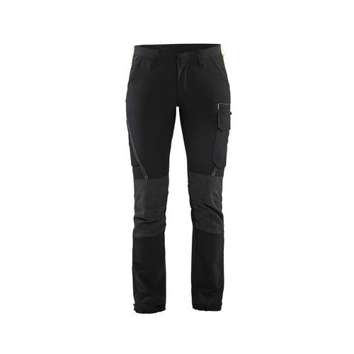 Pantalon De Travail Maintenance Stretch 4d Femme Noir/jaune Fluo 36