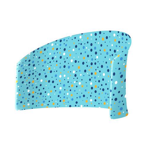 Cloison Lune En Tissu Points Couleur Bleue