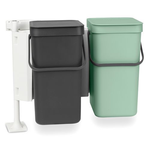 Brabantia 1 Poubelle Encastrable Sort&go 2x12l, Brabantia, Gris/ Jade