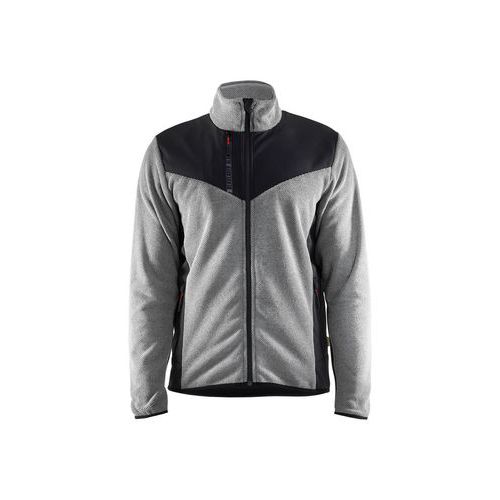Veste De Travail Tricotée Avec Softshell De Couleur Gris