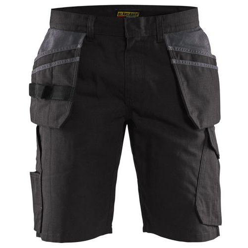 Short Maintenance Avec Poches Flottantes Noir Gris Foncé