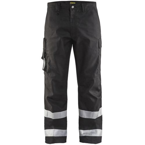 Pantalon De Travail Artisan Stretch 4d Femme Noir Et Rouge Taille C40