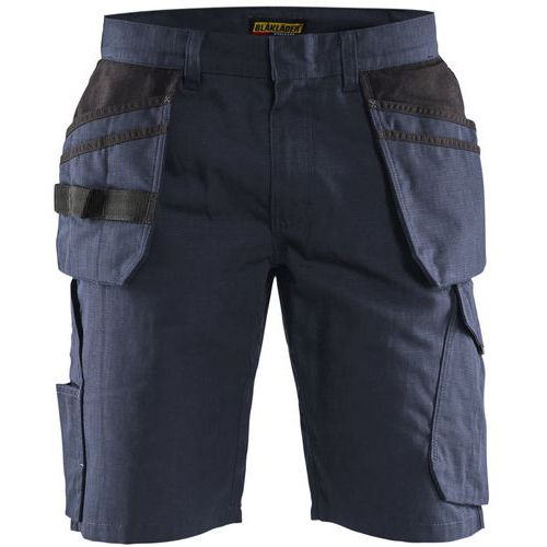 Short De Travail Avec Poches Flottantes Marine Foncé Noir