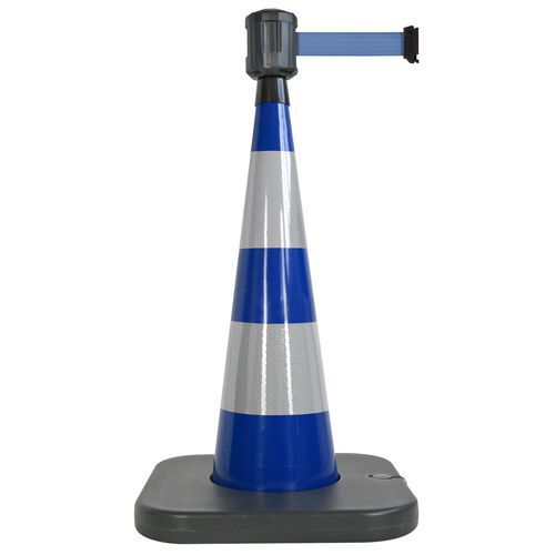 Cône 90 Cm Bleu Base À Lester Avec Sangle 4mx5cm Bleu