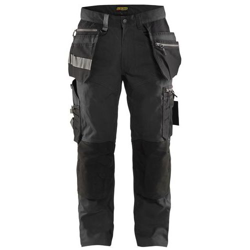 Pantalon De Travail Artisan +stretch Gris Foncé/noir C44