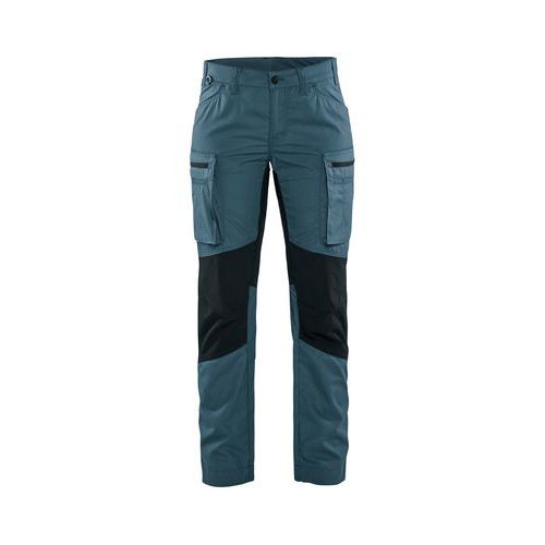 Pantalon De Travail Maintenance Stretch Femme Bleu Clair/bleu Foncé C48