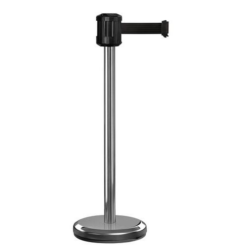 Poteau Extérieur Chromé À Sangle 2m Noir