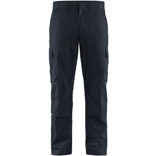 Pantalon De Travail Industrie Avec Poches Et Stretch 2d Bleu Et Noir - Unisexe