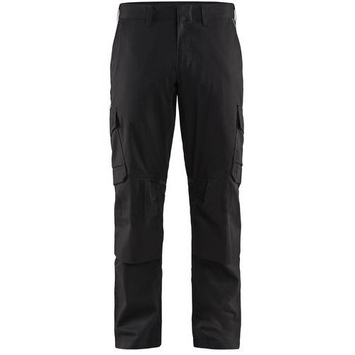 Pantalon De Travail Industrie à Poches Genouillères Stretch 2d Noir/gris Foncé D100