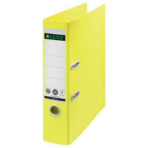Classeur à Levier 180Â° A4 80mm Recycle Leitz Jaune