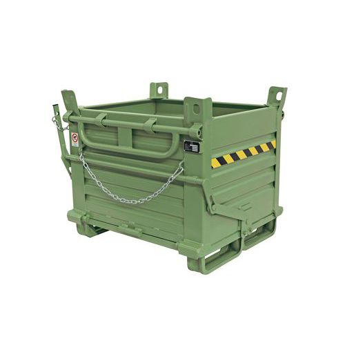 Bennes à Ouverture Basculante Par Le Bas En Acier Vert