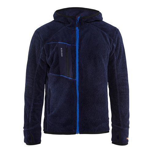 Veste De Travail En Moumoute à Capuche Marine Bleu Roi