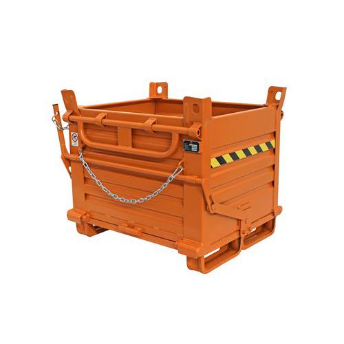 Bennes à Ouverture Basculante Par Le Bas En Acier Orange