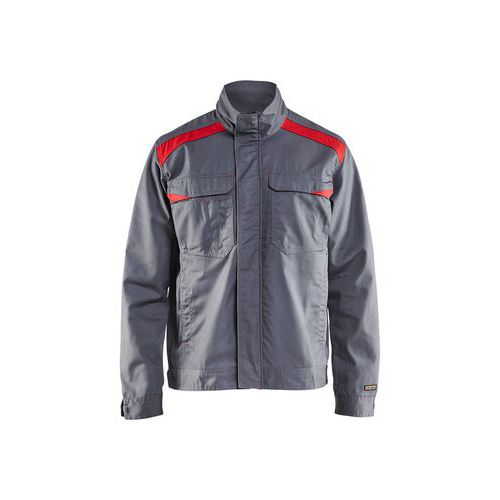 Veste De Travail Industrie Gris Clair/rouge 4xl