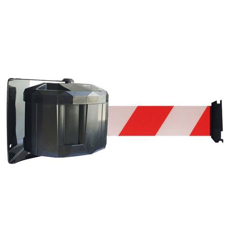Viso - Support mural à sangle extérieur 10m Rouge/blanc - Polyester résistant - Manutention intérieure/extérieure