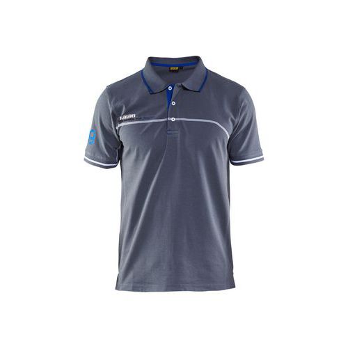 Le Polo Blaklader Gris Clair Bleu Roi