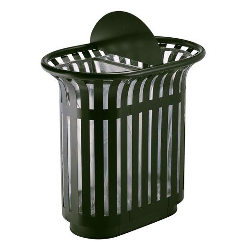 Corbeille 2 Flux Avec Totem Vert Olive Tulipe-rossignol