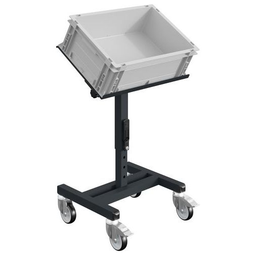 Desserte Mobile Réglable À Plateau Inclinable Sri Gris Clair