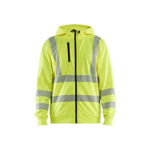 Sweat à Capuche Zippé Jaune