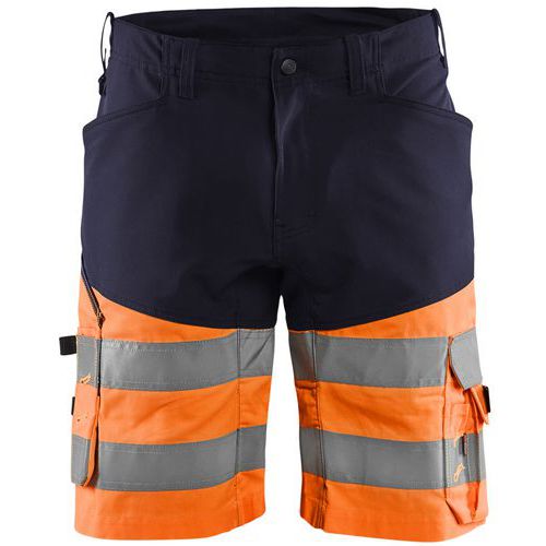 Short Haute Visibilité Avec Stretch Marine Orange Fluo