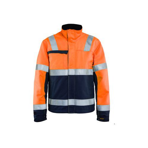 Veste Hiver Multinormes Inhérent Orange Fluo Et Marine