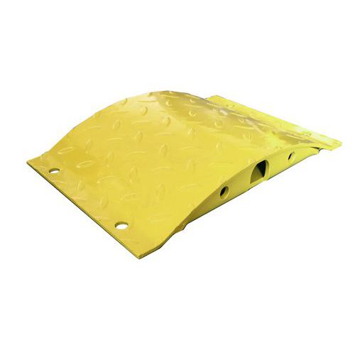 Viso - Ralentisseur de voirie en acier - 250 mm x 50 mm - Charge 40t - Jaune