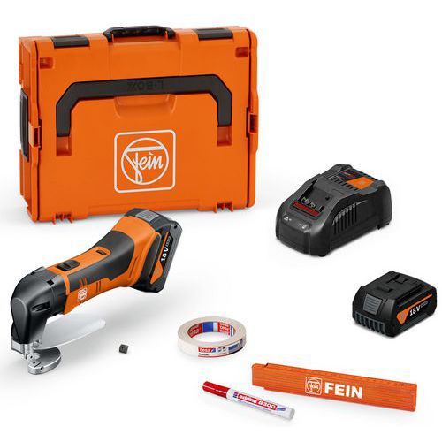 Fein - Cisaille à tôle sans fil ABLS 18 1.6 E AS - Set 2x 5 Ah - 18V Li-ion - 1440g