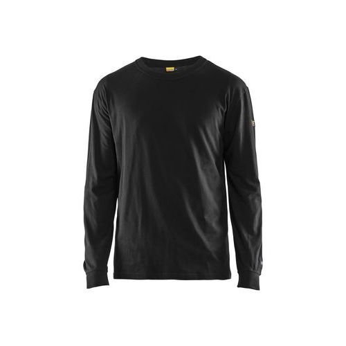 T-shirt Manches Longues Retardant Flamme Noir