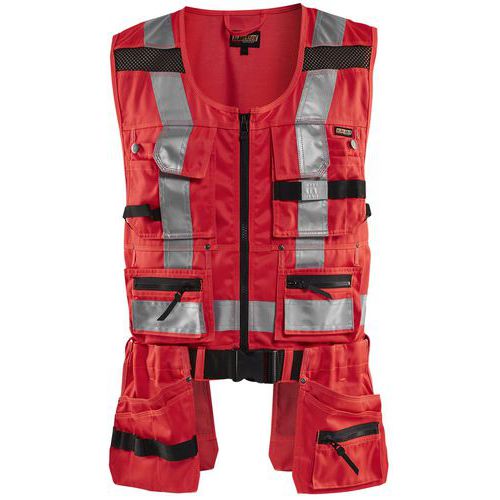 Gilet Porte-outil Haute-visibilité Rouge