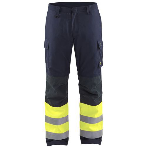 Pantalon Hiver Multinormes Marine Jaune Fluo D120