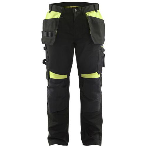 Pantalon De Travail Artisan Noir/jaune Fluo D84