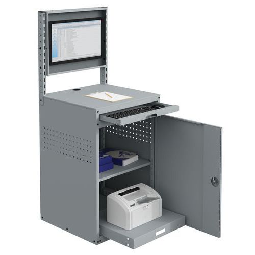 Armoire Modulinfo L695 P660 H1005 +box Ecran+plateau