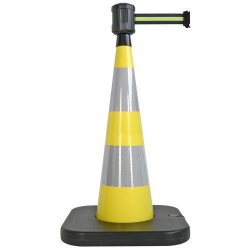 Cône De Balisage Base Jaune - 4mx5cm - Noir/jaune/noir