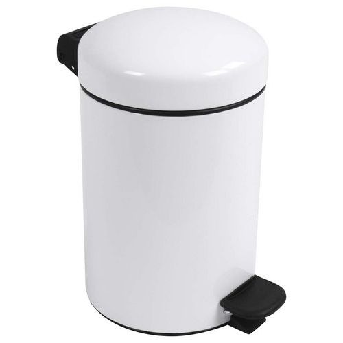 Poubelle Pour Sanitaire De Salle De Bain Bohème 3 L - Blanc