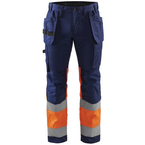 Pantalon Artisan Stretch Marine Et Orange D84