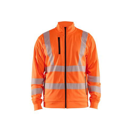 Sweat Zippé Haute Visibilité En Orange L