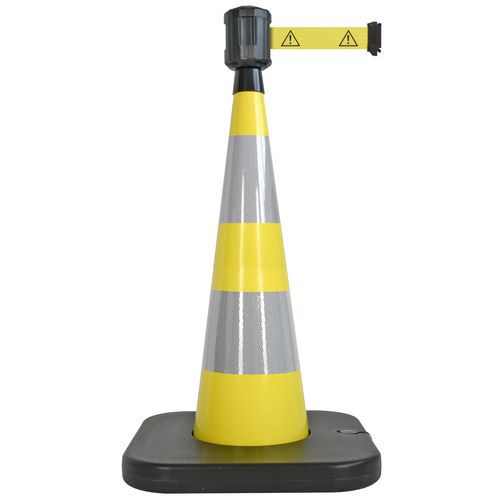 Cône De Balisage Base Jaune - 4mx5cm - Jaune