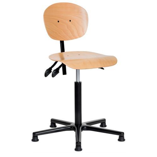 Siège Natur Moyen Sur Patins Profondeur Réglable Aluminium