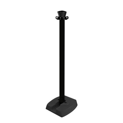 Poteau De Balisage Abs Rabattable Base Lestée - Noir
