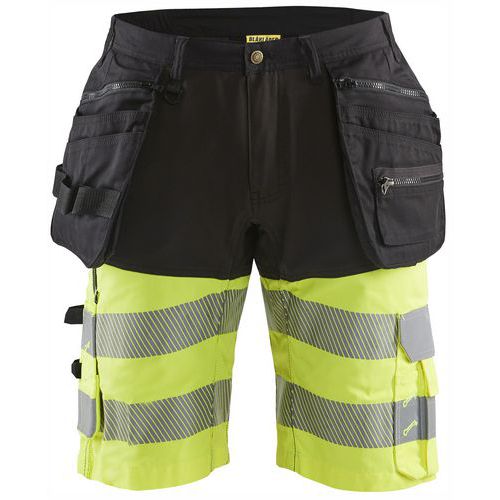 Short Haute Visibilité Stretch 4d Noir Jaune Fluo Taille C54