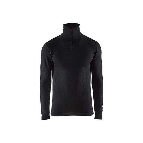 Haut De Sous-vêtement Col Zippé Xwarm Noir