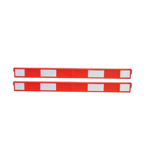 Viso - Barrière de sécurité pour poteau de balisage - Rouge/blanc - 1200x150mm - Usage intérieur/extérieur